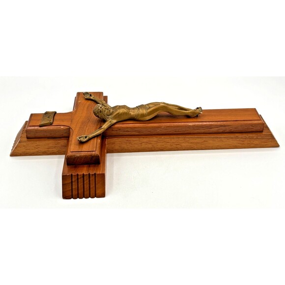 Wooden Crucifix Cross Last Rites Sick Call Candles Holy Water Bottle Vintage EUC - Picture 13 of 16